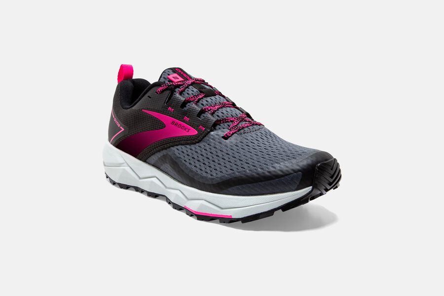 Divide 2 Trail Brooks Running Shoes NZ Womens - Black/Pink - XAIOKL-069